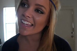 Really cute college-aged blonde gets fucked.