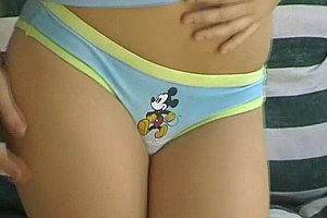 Sweet Petite in Mickey Mouse panties